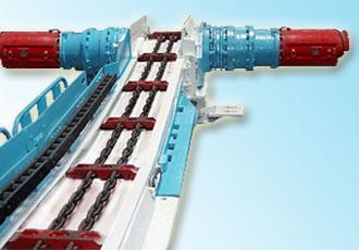 Cкребковый изгибающийся передвижной конвейер