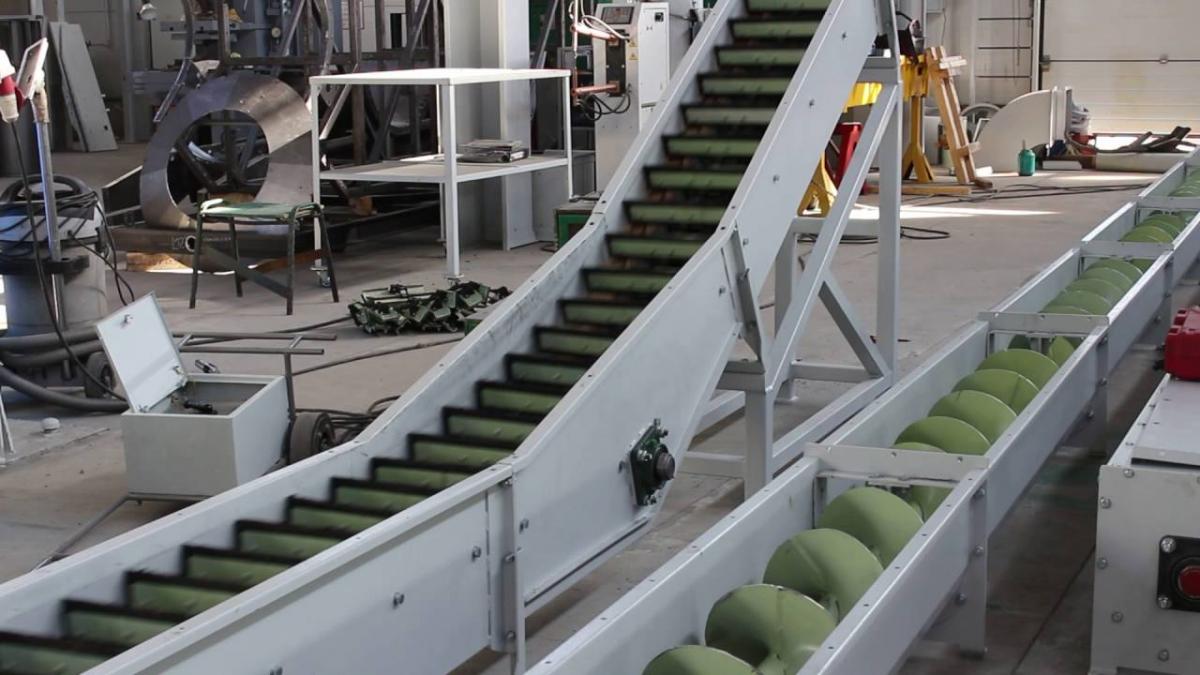 L-образный скребковый конвейер